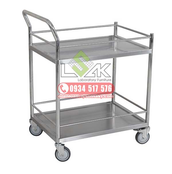 Xe đẩy phòng thí nghiệm 2 tầng