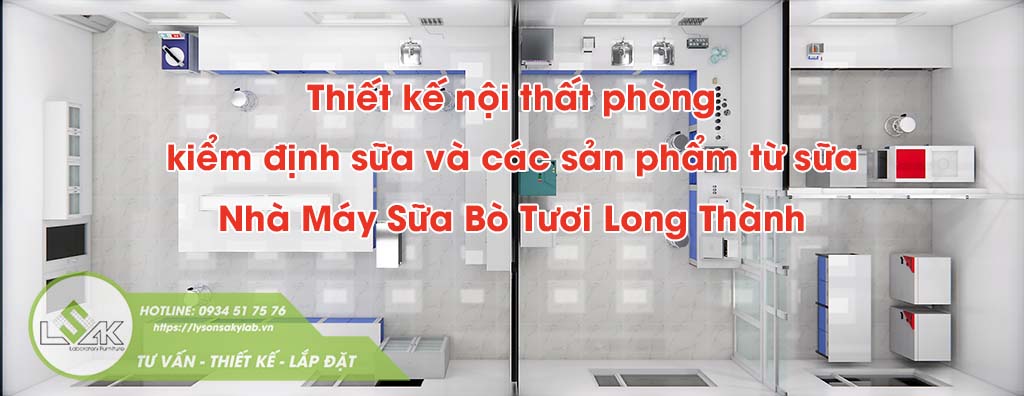 Thiết kế nội thất phòng kiểm định nhà máy sữa bò tươi Long Thành