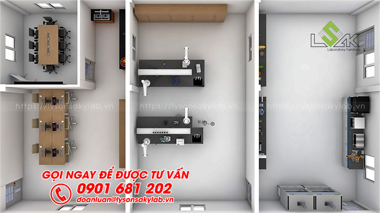 Thiết kế phòng lab nhà máy Sản Xuất Sơn