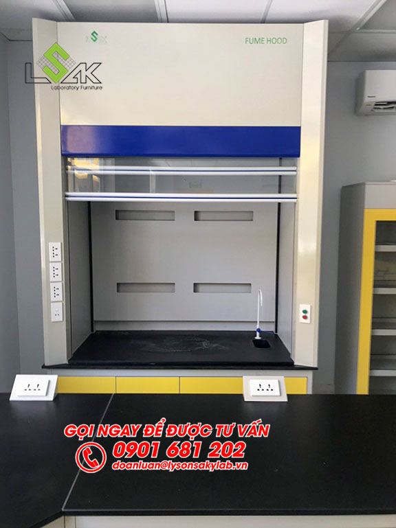 Tủ hút khí độc phòng lab nhà máy sản xuất keo dán Công ty Techbond MFG (Việt Nam)