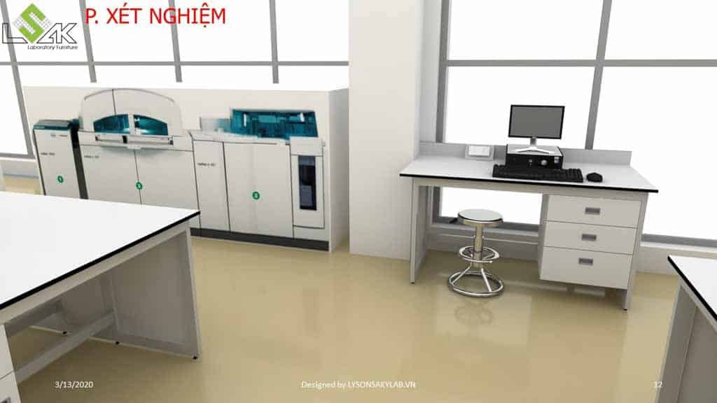 Thiết kế phòng khám đa khoa phòng xét nghiệm