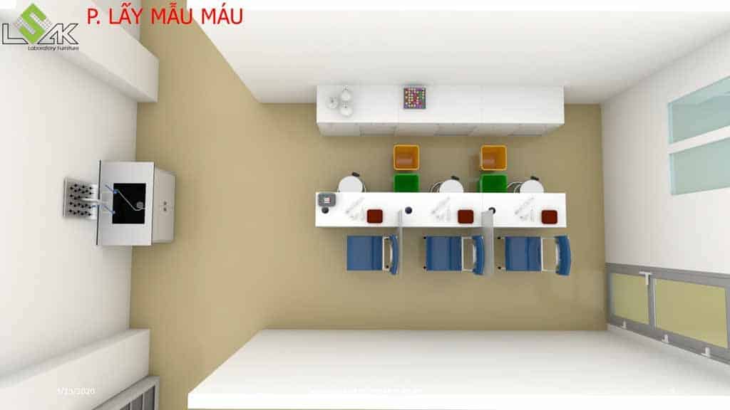 Thiết kế phòng khám đa khoa phòng lấy mẫu máu