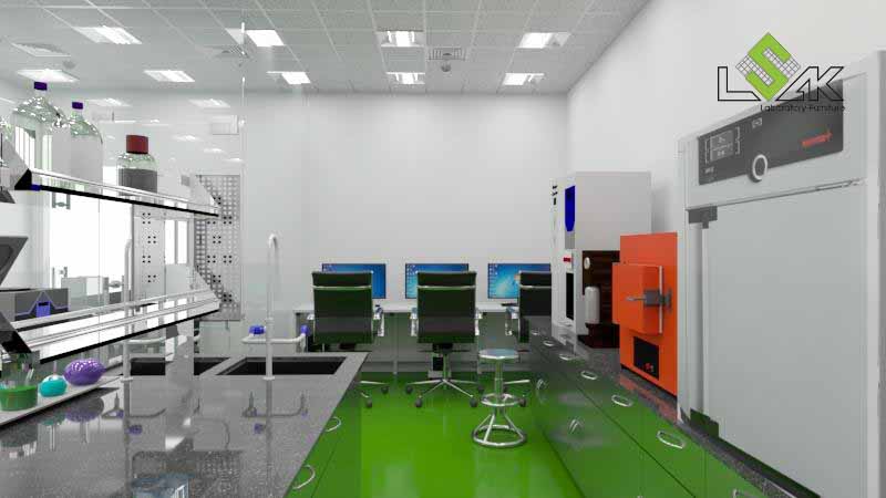 Thiết kế tay hút khí di động phòng QA/QC nhà máy dược phẩm