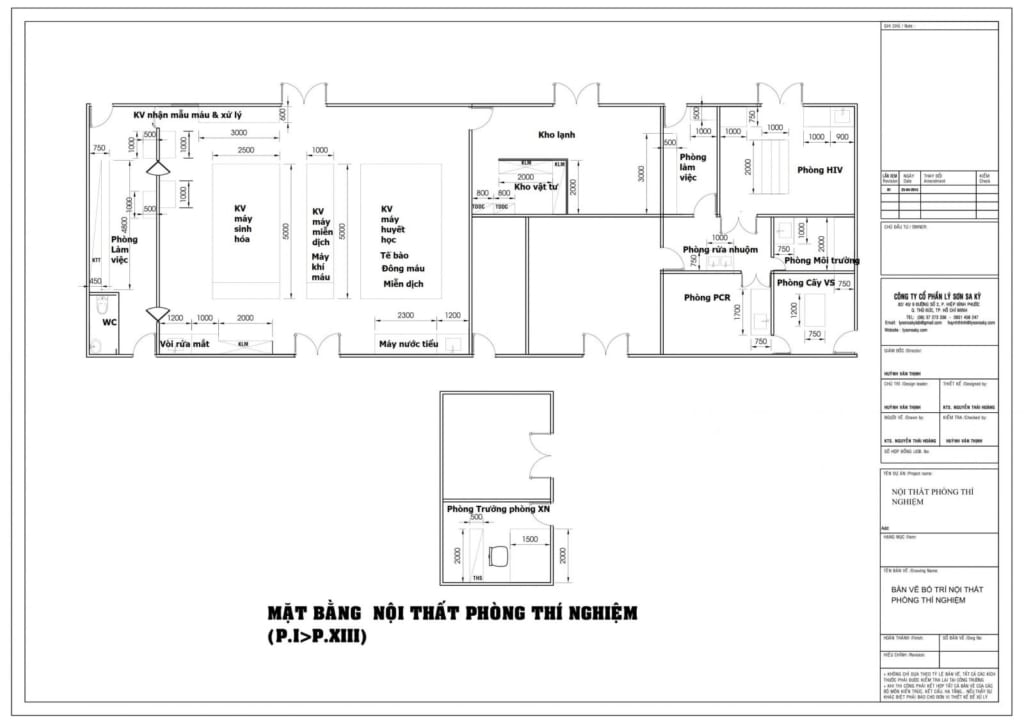 Thiết kế phòng xét nghiệm bệnh viện