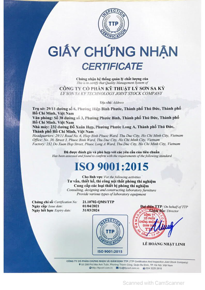 Giấy chứng nhận ISO 9001:2015