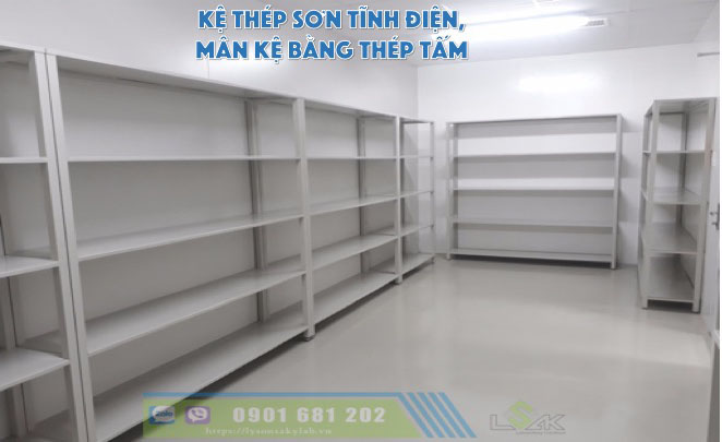Kệ thép sơn tĩnh điện mâm kệ bằng thép tấm