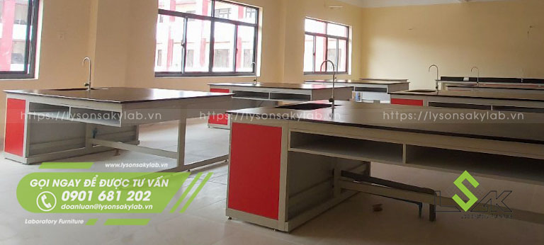Thi công nội thất phòng thí nghiệm Trường Ngô Thời Nhiệm