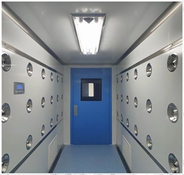 Air shower cleanroom phòng tắm không khí kháng khuẩn; Loại đi bộ; Chất liệu: Toàn bộ là thép không gỉ 304