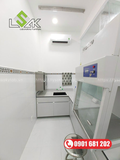 Bàn thí nghiệm áp tường chữ L