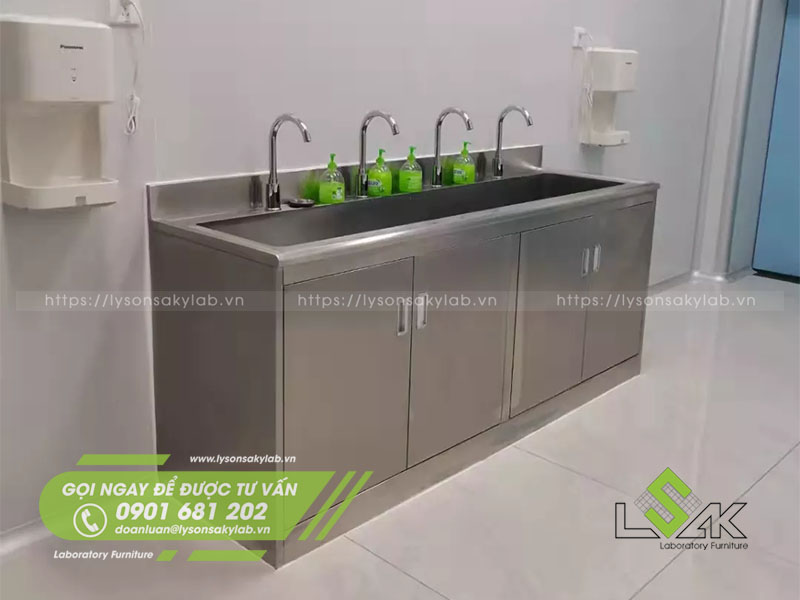 Chậu rửa tay inox cho y tế, phòng sạch