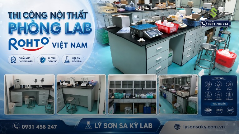 thi cong noi that phong lab cong ty rohto viet nam