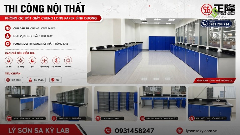 thi cong noi that phong lab qc nha may bot giay