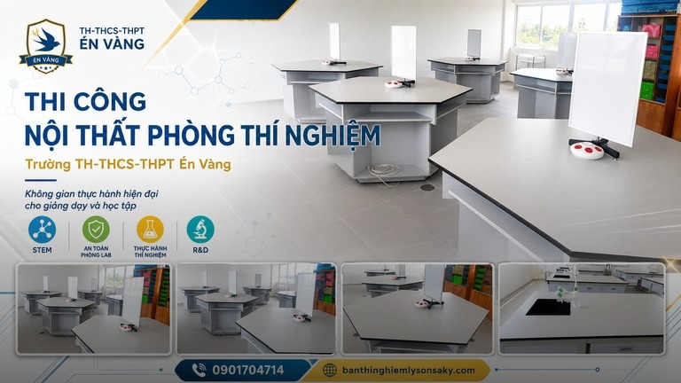 thi cong noi that phong thi nghiem cho truong th thcs thpt en vang