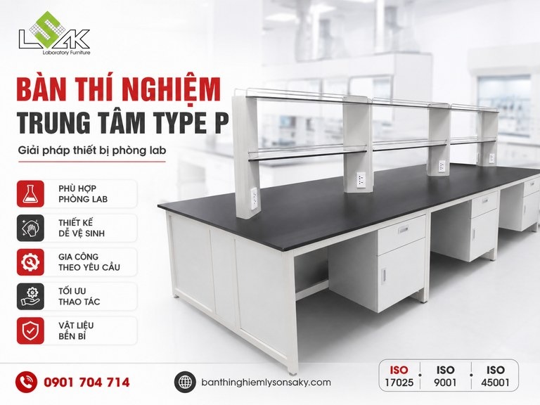 Bàn thí nghiệm trung tâm Type P