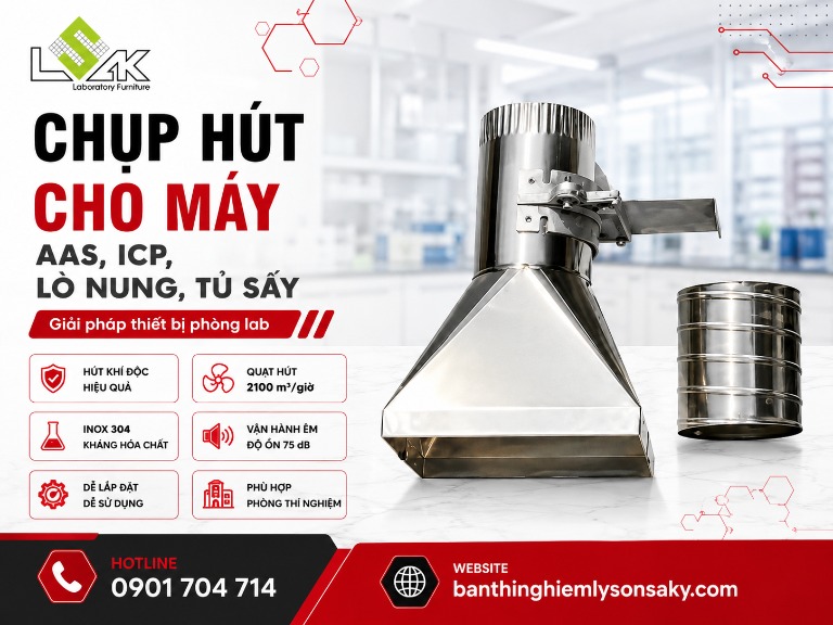Chụp hút cho máy AAS, ICP, lò nung, tủ sấy