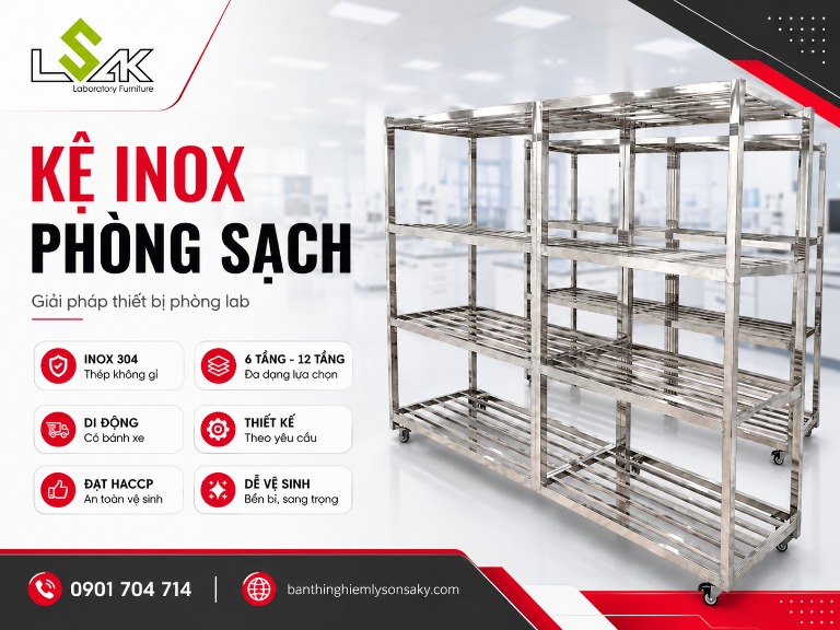 Kệ inox phòng sạch