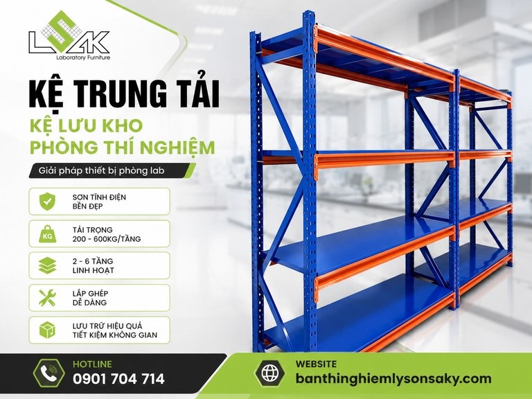 Kệ trung tải kệ lưu kho phòng thí nghệm