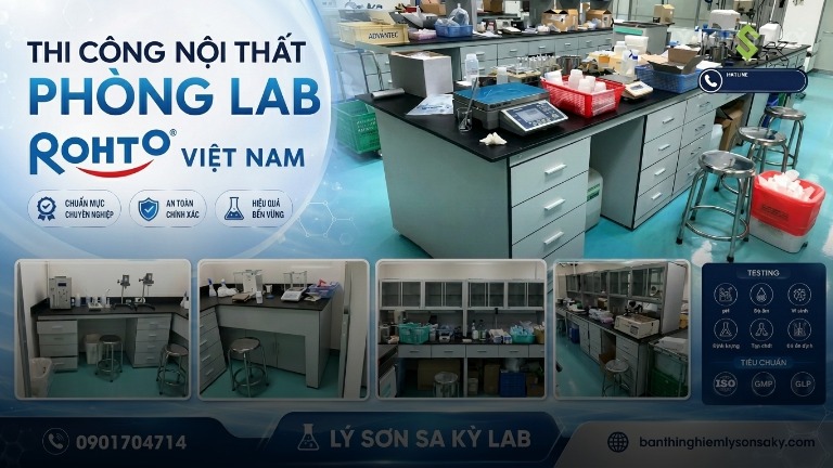 thi cong noi that phong thi nghiem duoc pham cho rohto mentholatum viet nam