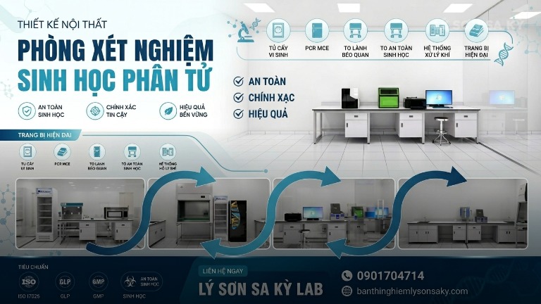 thiet ke noi that phong xet nghiem sinh hoc phan tu