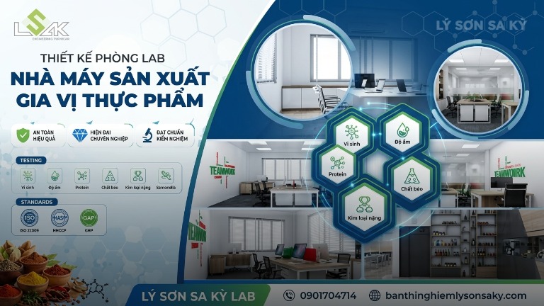 thiet ke phong lab nha may san xuat gia vi thuc pham