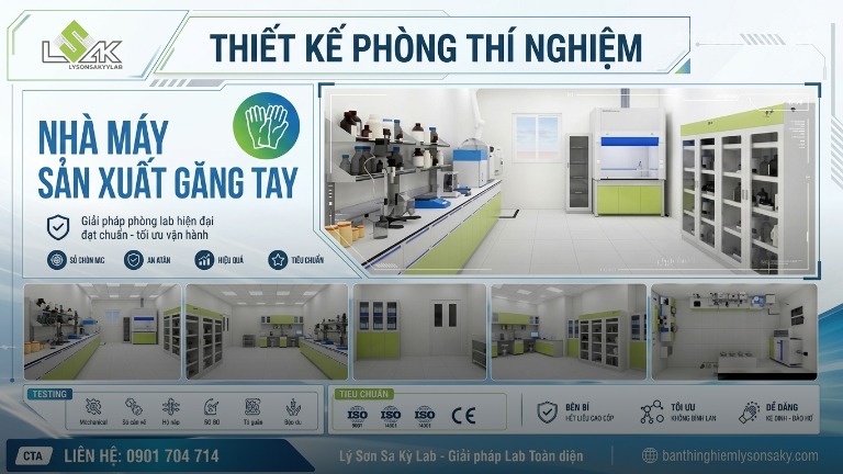 thiet ke phong thi nghiem nha may san xuat gang tay