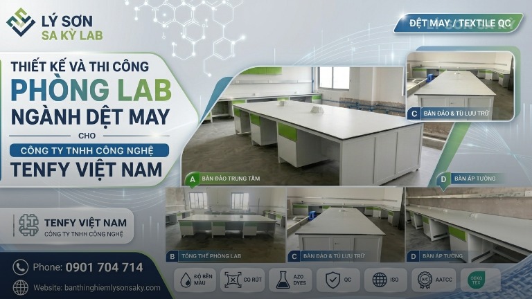 thiet ke va thi cong phong lab nganh det may cho cong ty tnhh cong nghe tenfy viet nam