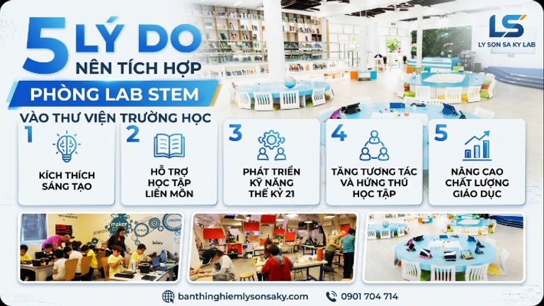 5 ly do nen tich hop phong lab stem vao thu vien truong hoc