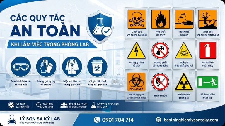 cac quy tac an toan khi lam viec trong phong lab