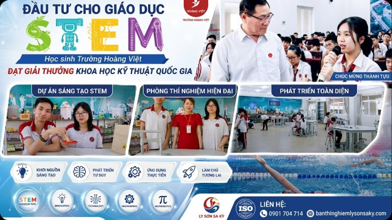 dau tu cho giao duc stem hoc sinh truong hoang viet dat giai thuong khoa hoc ky thuat quoc gia