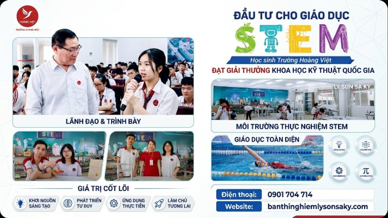 dau tu cho giao duc stem hoc sinh truong hoang viet dat giai thuong khoa hoc ky thuat quoc gia