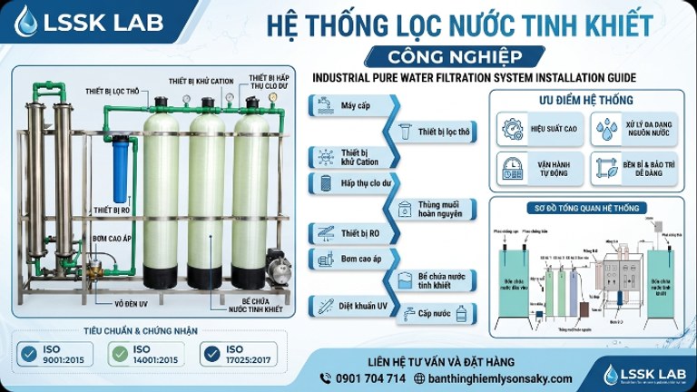 huong dan lap dat he thong loc nuoc tinh khiet cong nghiep