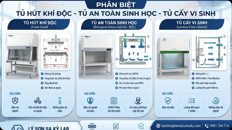 phan biet tu hut khi doc tu an toan sinh hoc va tu cay vi sinh