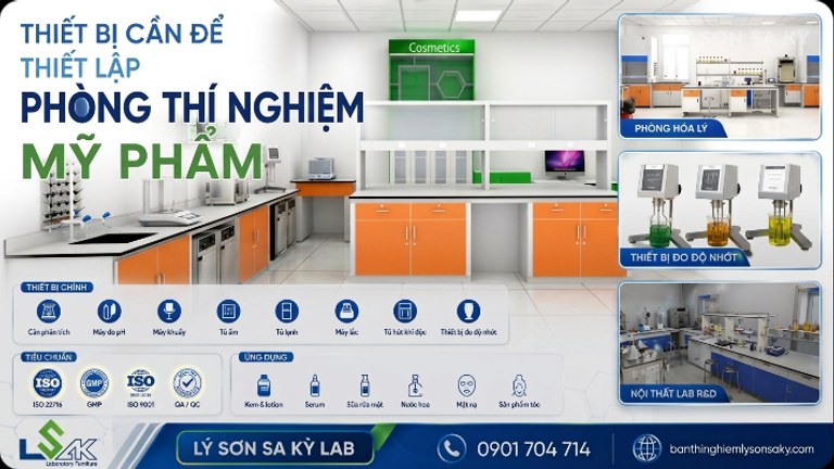 thiet bi can de thiet lap mot phong thi nghiem my pham