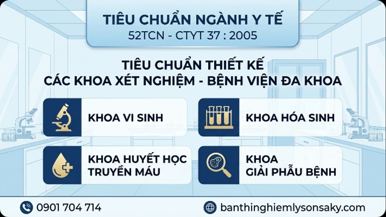 tieu chuan thiet ke khoa xet nghiem benh vien da khoa tieu chuan nganh