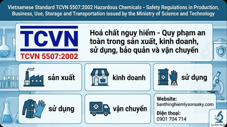 tieu chuan viet nam tcvn 55072002 hoa chat nguy hiem