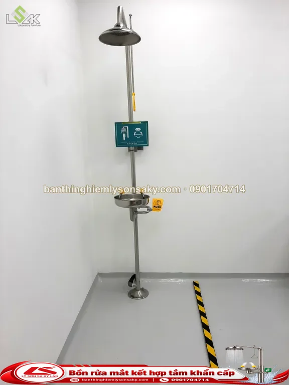Bồn rửa mắt kết hợp tắm khẩn cấp - 3