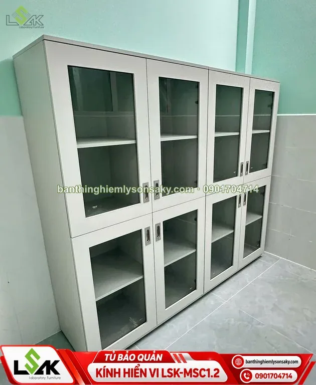Tủ bảo quản kính hiển vi LSK-MSC1.2 thi công thực tế
