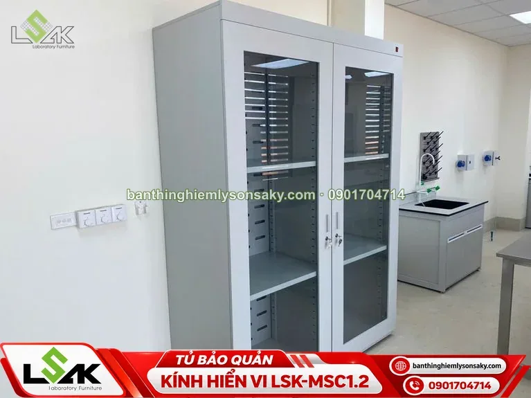 Tủ bảo quản kính hiển vi LSK-MSC1.2 thi công thực tế