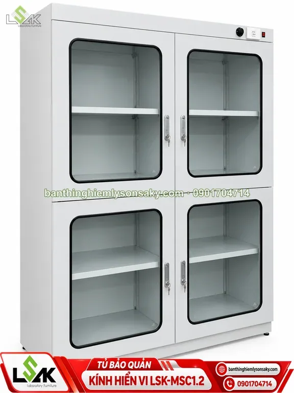 Tủ bảo quản kính hiển vi LSK-MSC1.2 thi công thực tế