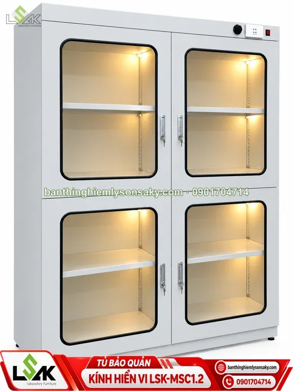 Tủ bảo quản kính hiển vi LSK-MSC1.2 thi công thực tế
