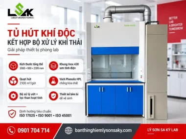 Tủ hút khí độc kết hợp bộ xử lý khí thải