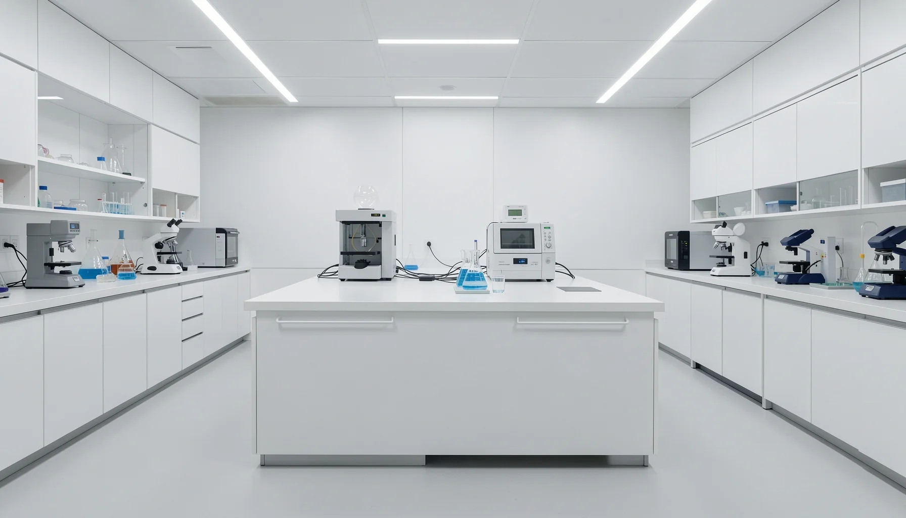 Kích thước bàn thí nghiệm trung tâm tiêu chuẩn cho phòng lab